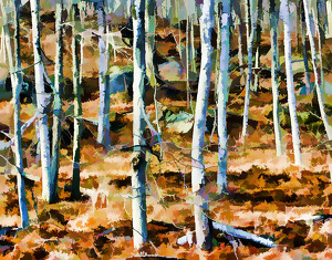 Salon 2nd: Birches Impression by Bruce Metzger