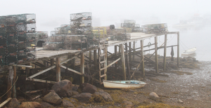 Fogged-in at low tide - Photo by Ron Thomas