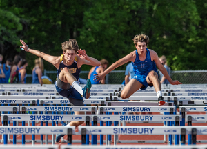 Hurdlers Giving it All They've Got! - Photo by Lorraine Cosgrove