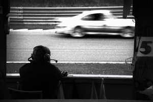 monitoring the race track - Photo by John Parisi