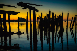 Salon 2nd: Provincetown Dock Remains by Bill Payne