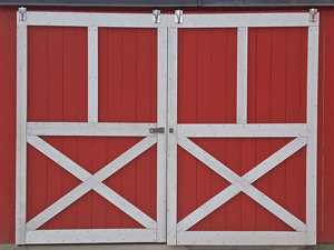 Red Barn Door - Photo by Bill Latournes