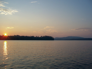 Sunset on Panther Pond, Raymond Maine - Photo by Chip Neumann