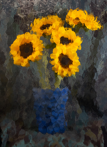 Class B 1st: Textured Sunflowers by Kevin Hulse