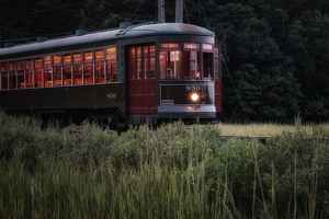 Trolley at Twilight - Photo by Bill Payne