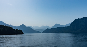 Vanished in the Haze - Lake Lucerne - Switzerland - Photo by Arthur McMannus