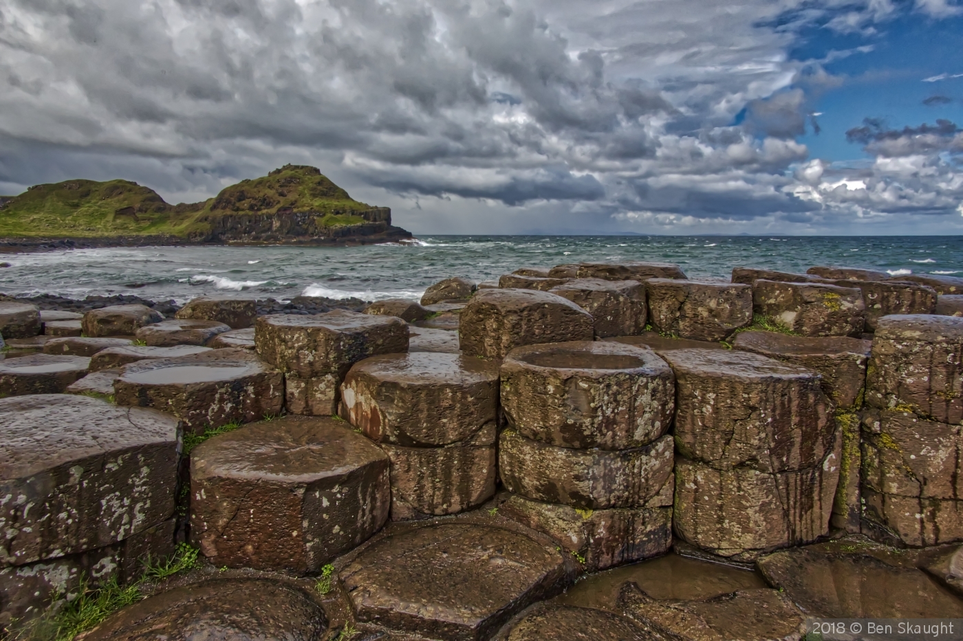 A Wet and Stormy Giant's Causeway by Ben Skaught