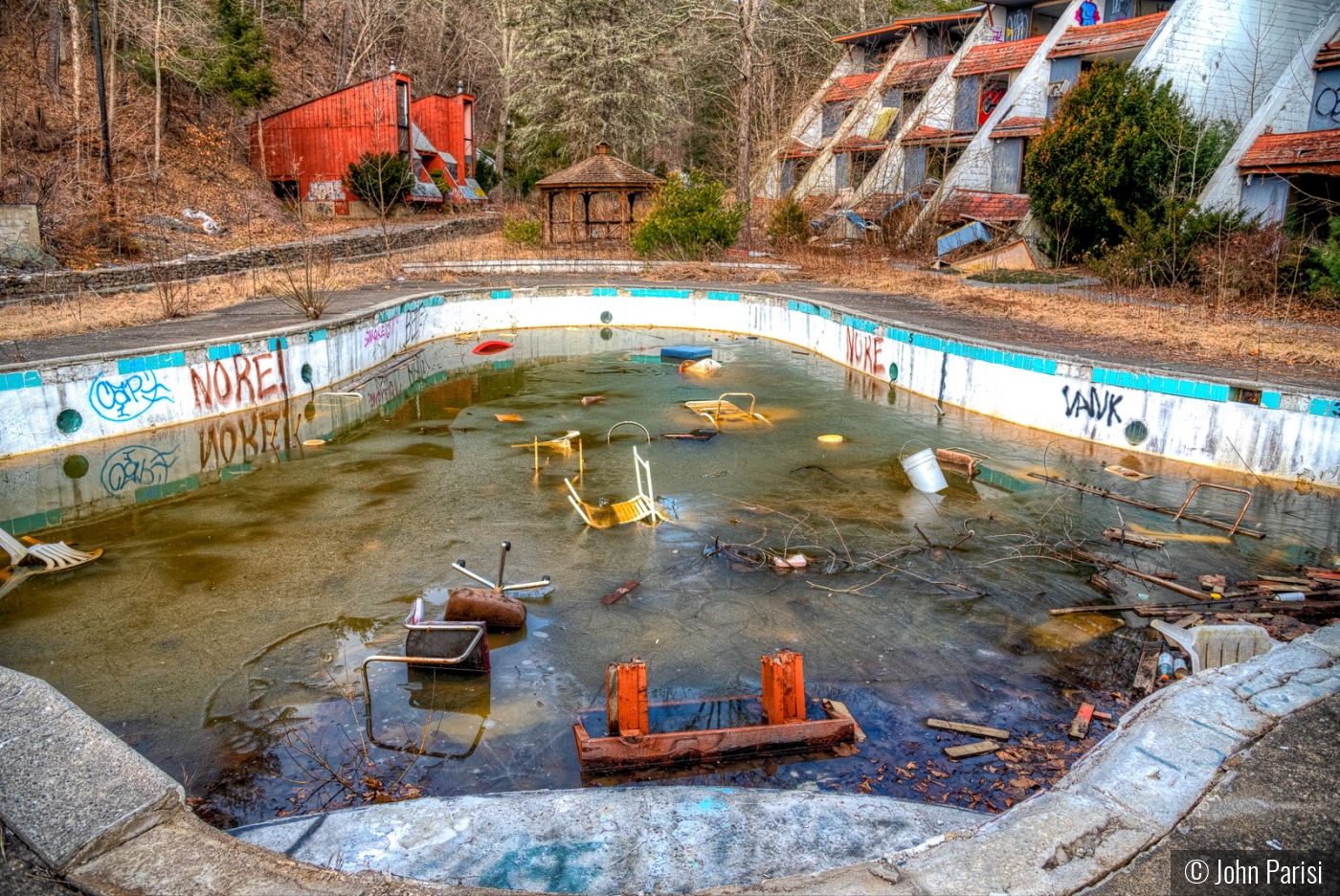 abandoned watering hole Penn Hills Resort PA by John Parisi