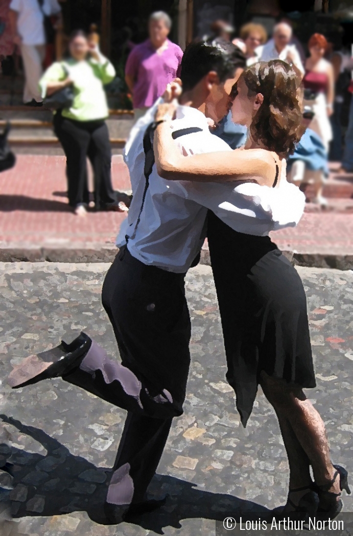 Argentinian Tango Street Dancers by Louis Arthur Norton