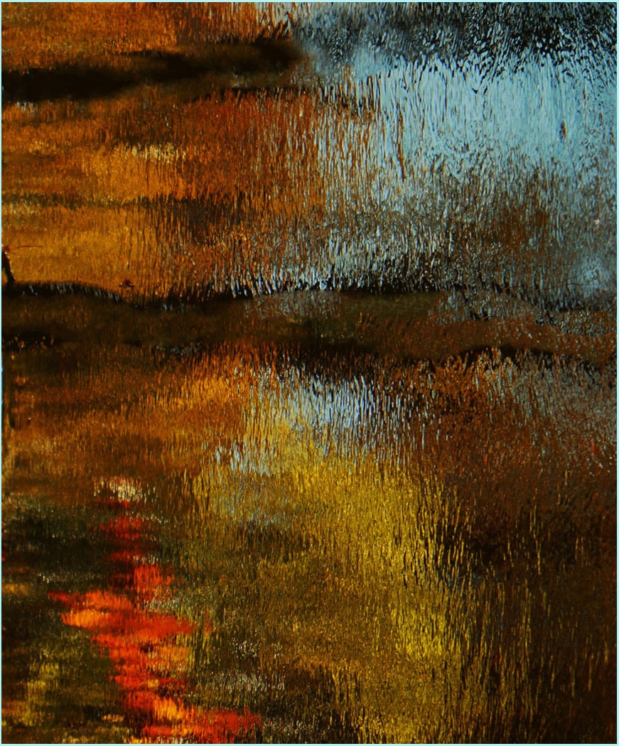 Autumn Pond Reflection by Alene Galin