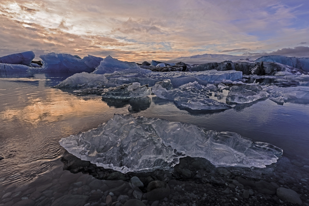 Crystal Ice In Ice Lagoon, Iceland by Richard Provost