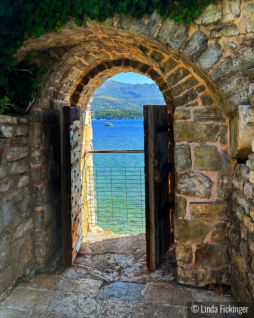 Doorway to the Aegean by Linda Fickinger