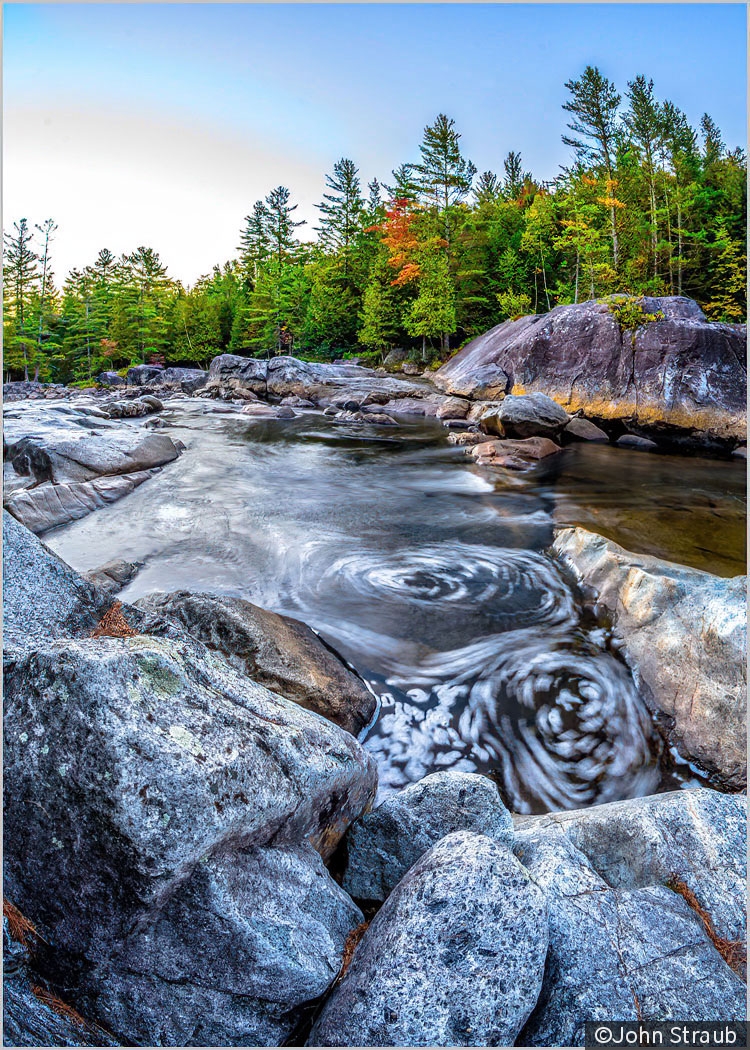 Eddies in an Adirondack Stream by John Straub