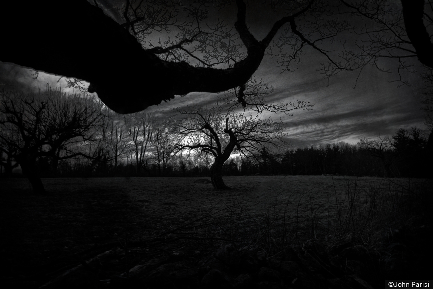 eerie night in Colebrook by John Parisi