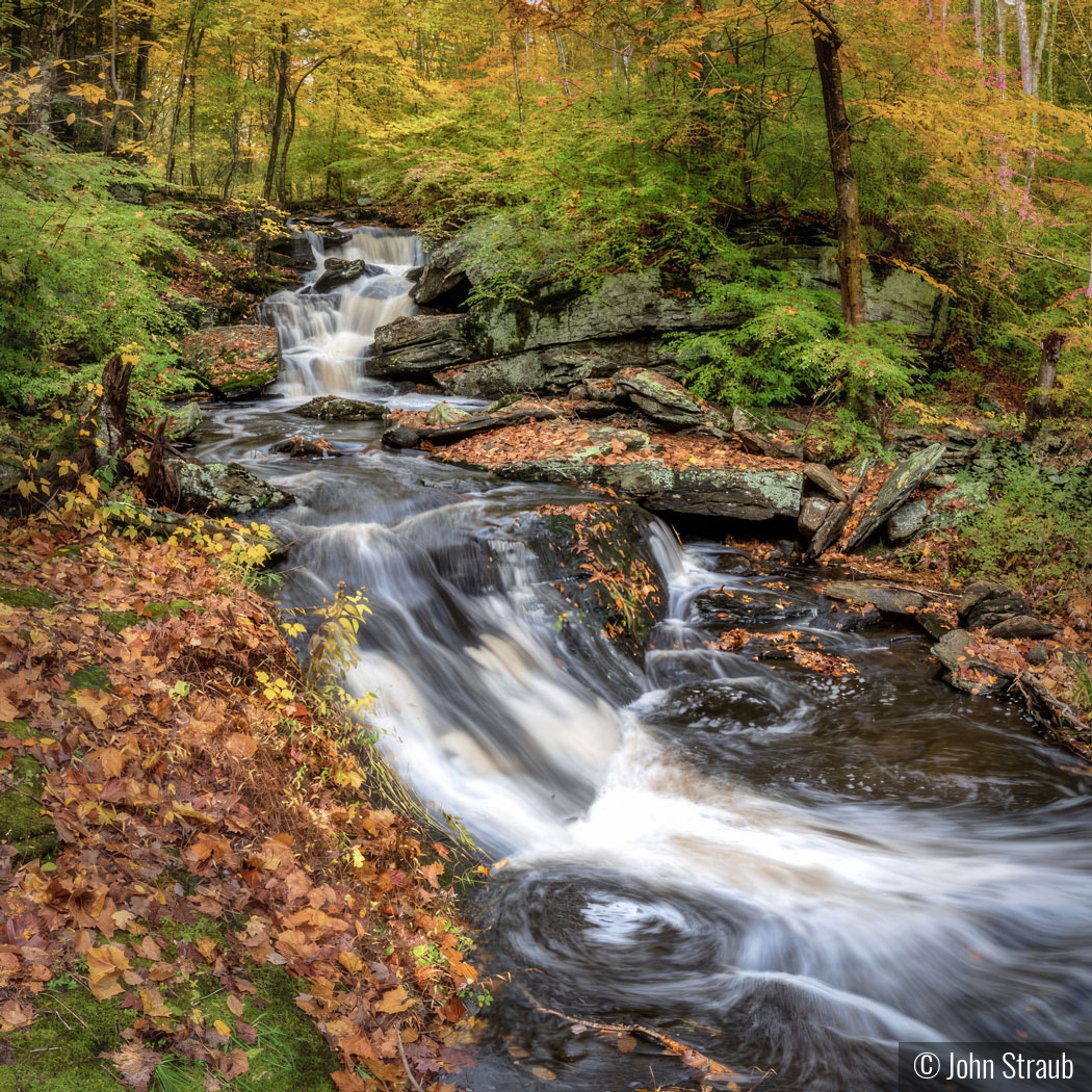 Fall Flow Over Tartia-Engel Falls by John Straub