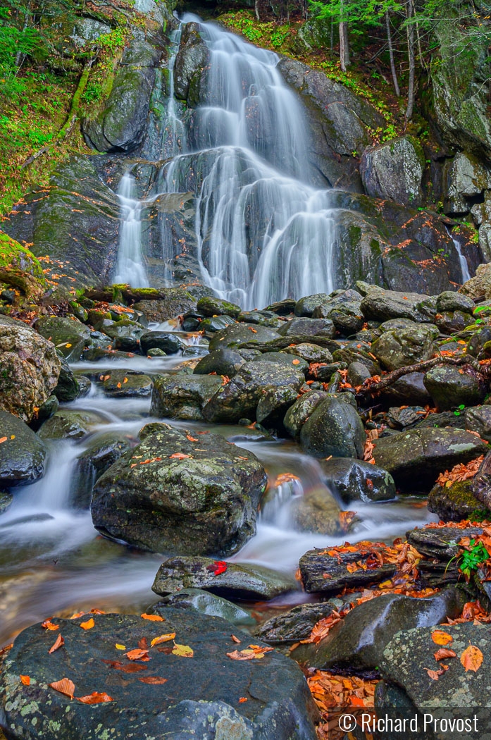 Fall Vermont waterfall by Richard Provost