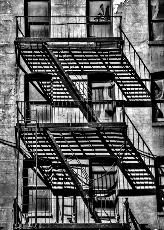 Fire Stair Case Shadow by Frank Zaremba