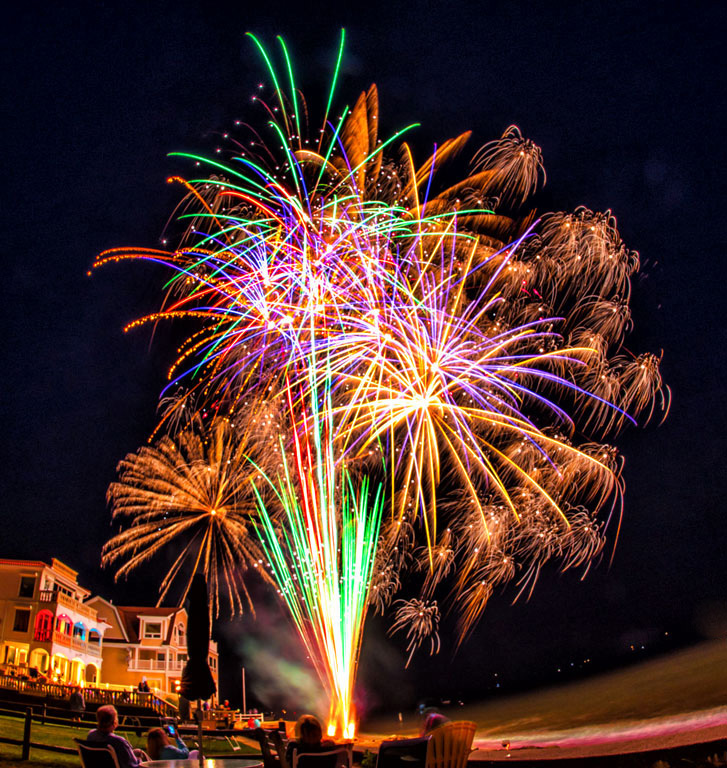 Fisheye Fireworks Finale by J. John Straub