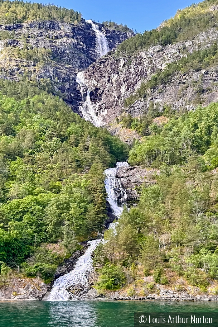 Fjord Wall Waterfall by Louis Arthur Norton
