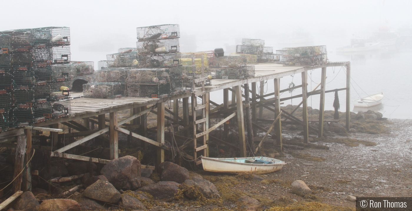 Fogged-in at low tide by Ron Thomas