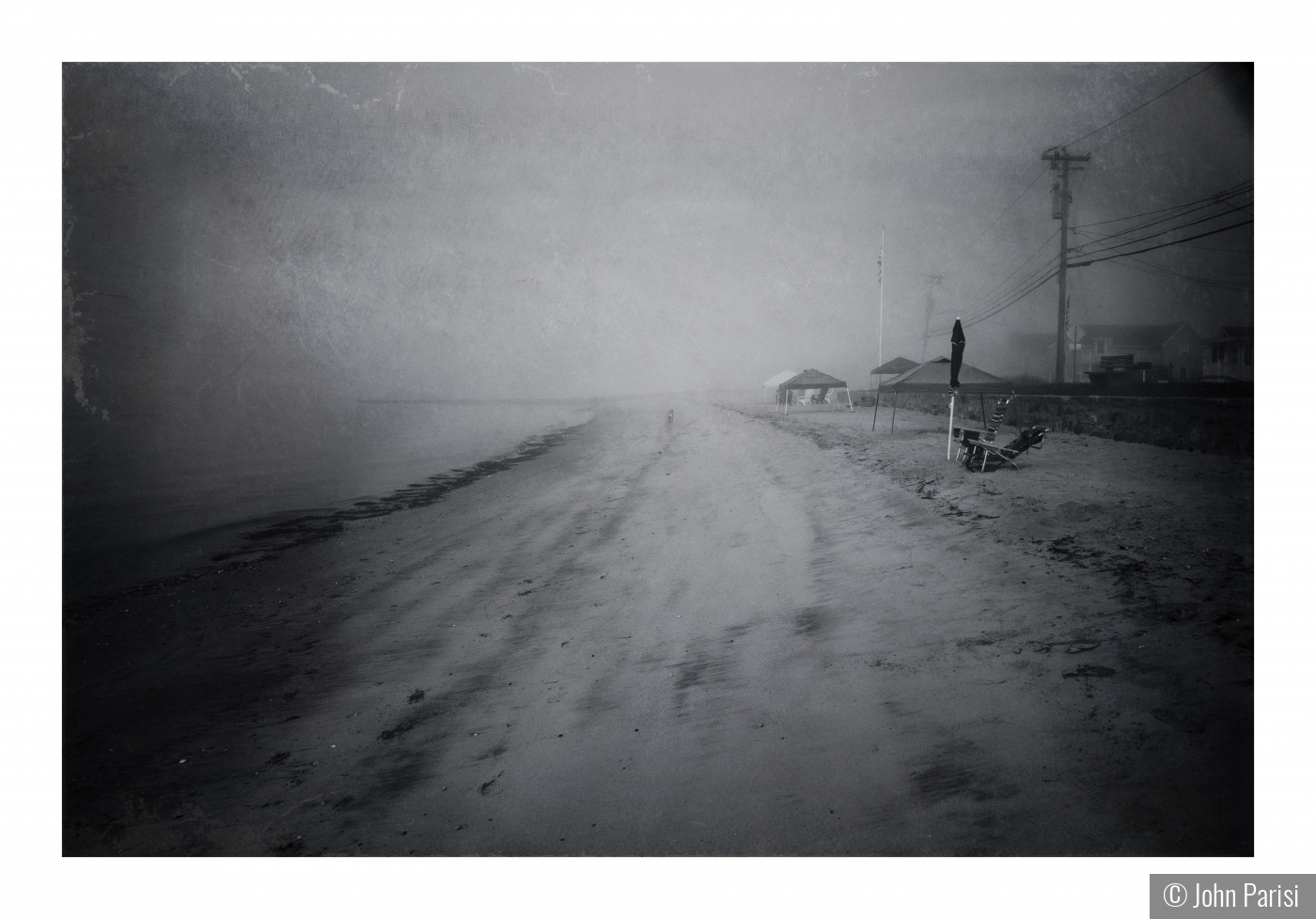 foggy beach morning by John Parisi