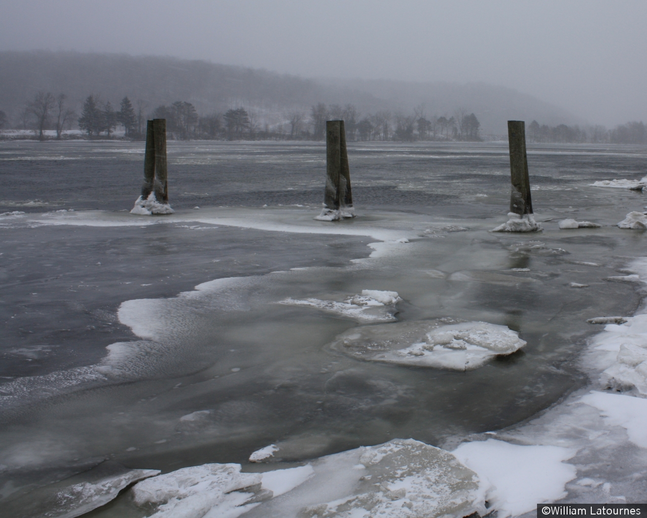 Ice On The Connecticut River by William Latournes