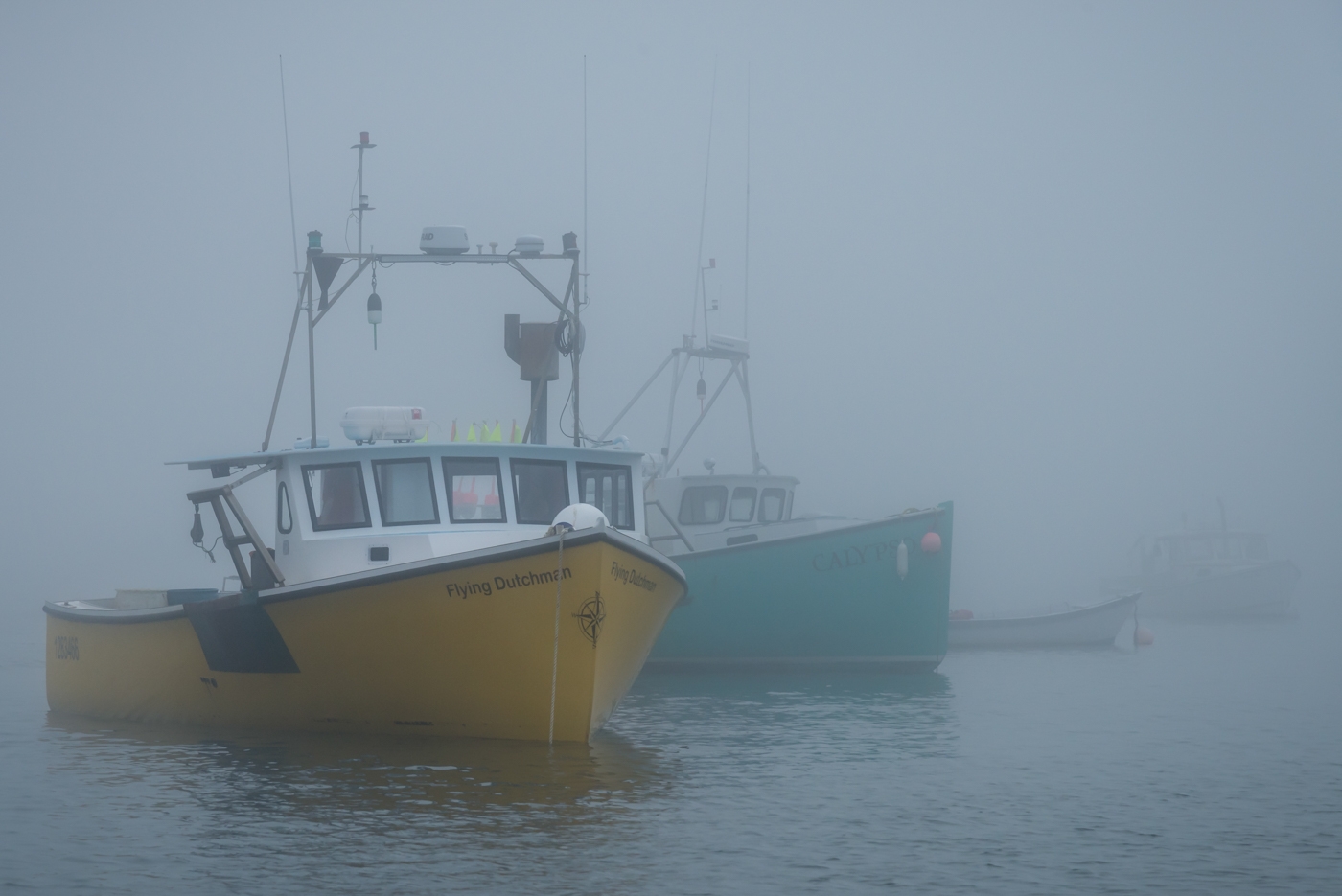 Kennebunk Maine Harbor Fogged In by Bill Payne