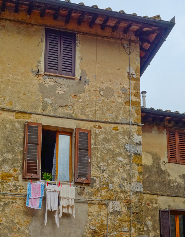 Laundry Day, San Gimignano, Italy by Dick Clark