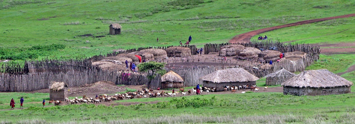 Maasai Manyata (village) in Tanzania by Louis Arthur Norton