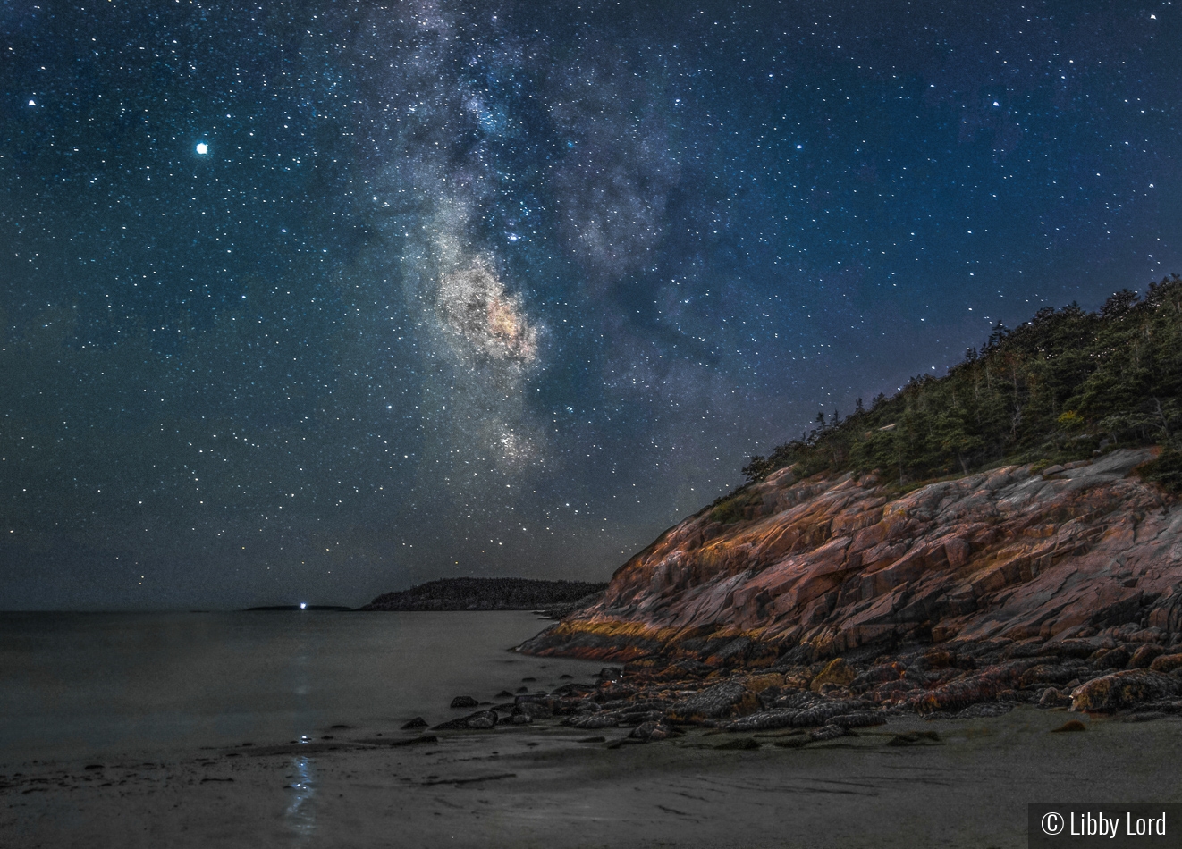 Milky Way over the Beach by Libby Lord