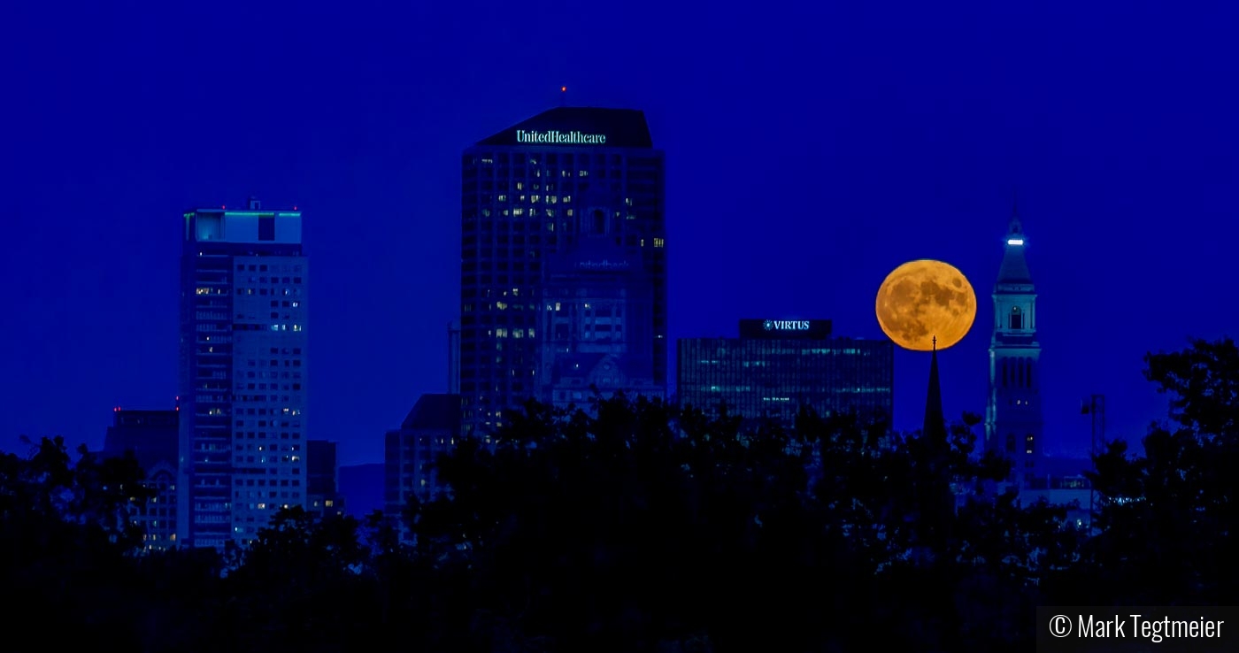 Moon Over Hartford by Mark Tegtmeier