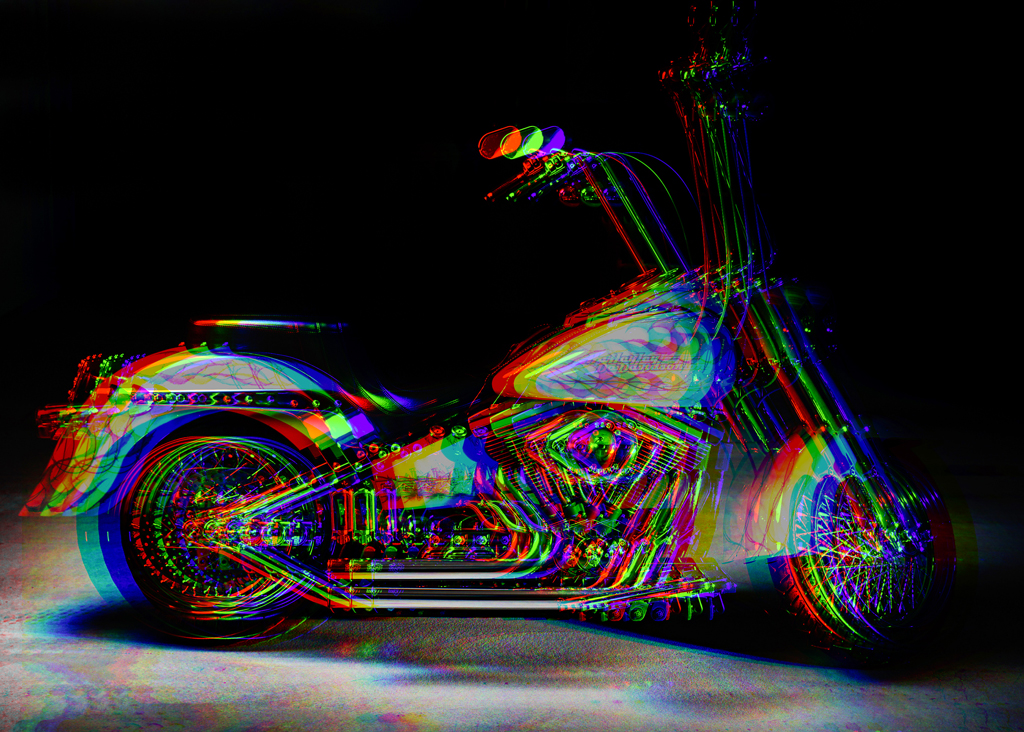 Motorcycle with Harris Shutter Effect by Frank Zaremba