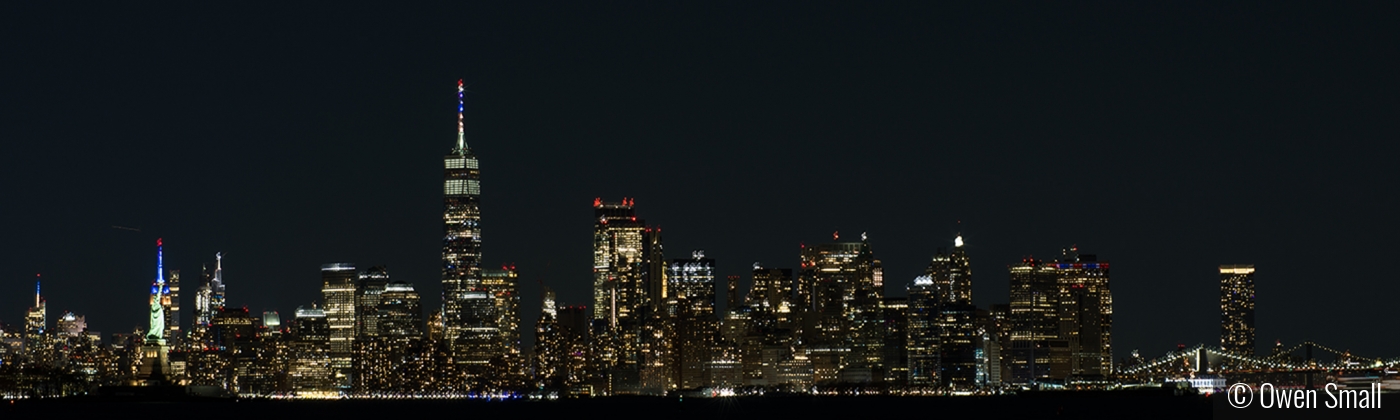 New York city Skyline at night by Owen Small