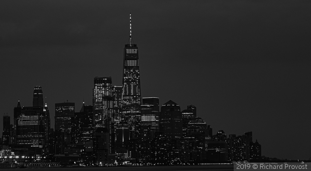 New York skyline after sunset by Richard Provost