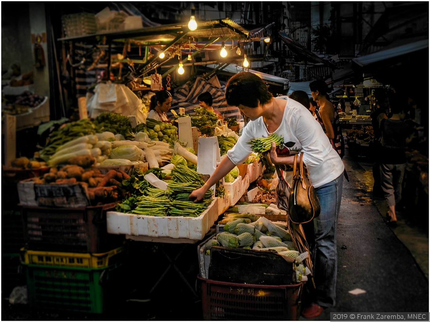 Night Market Bean Buyer - Hong Kong by Frank Zaremba, MNEC