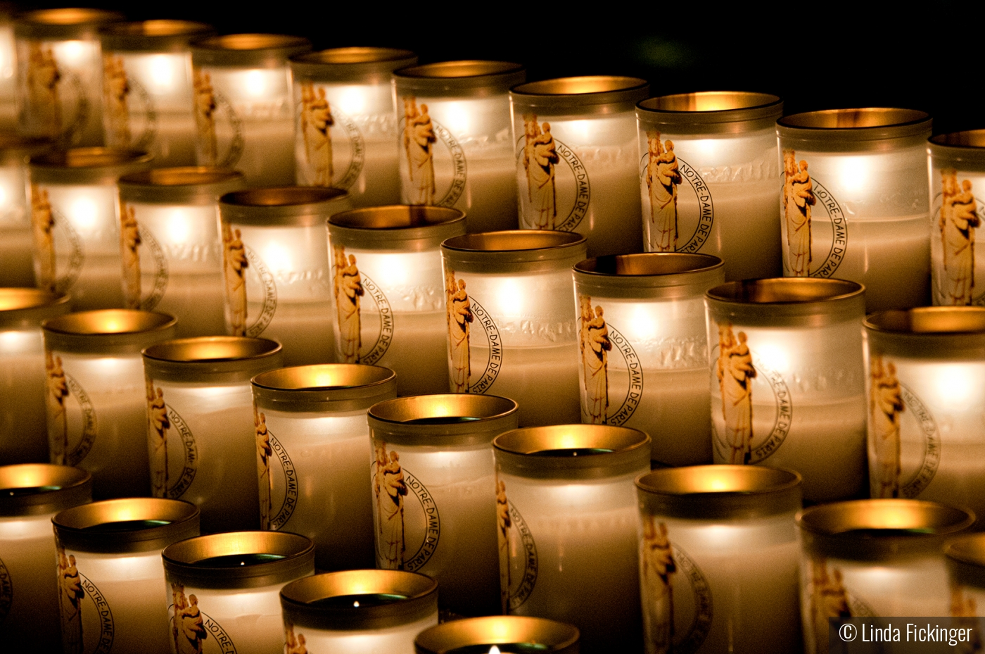 Norte Dame candles by Linda Fickinger