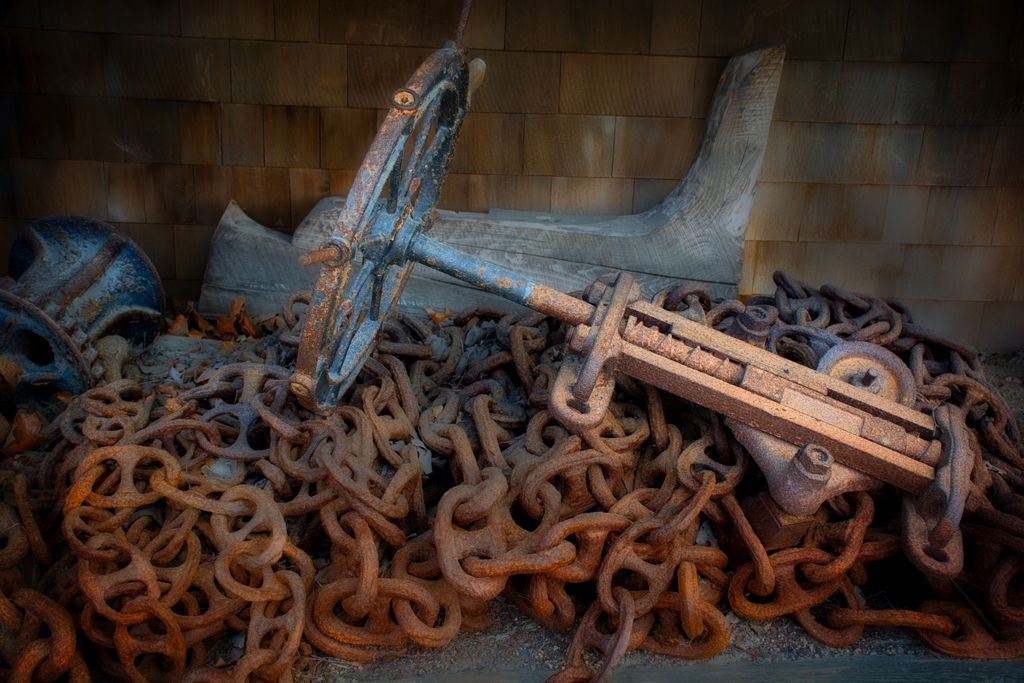 Old Anchor Winch by Frank Zaremba