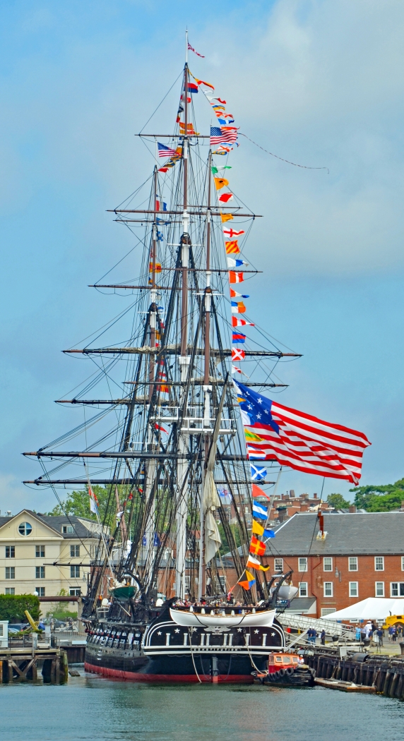 Old Ironsides Dressed For The 4th Of July by Lou Norton