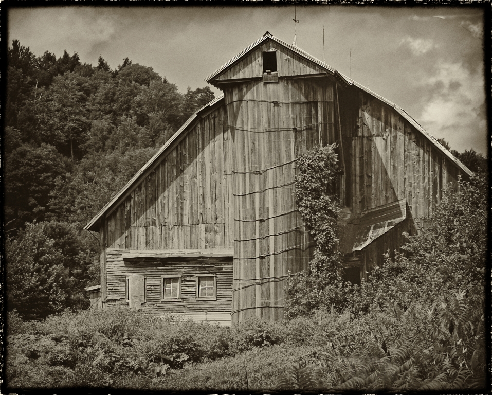 Old Vermont Barn And Silo by Lou Norton