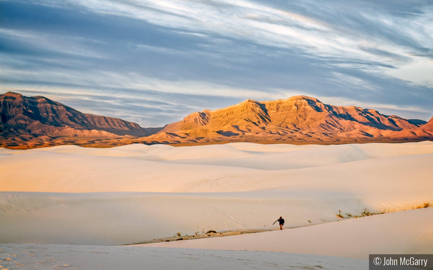 Photographer at White Sands Early Morning by John McGarry