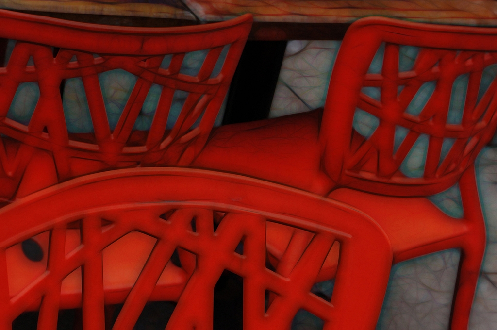 Red Chairs by Alene Galin
