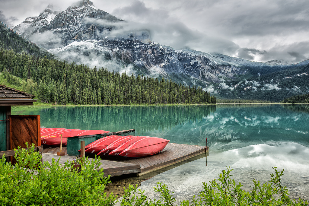Redy at Emerald Lake by Rene Durbois