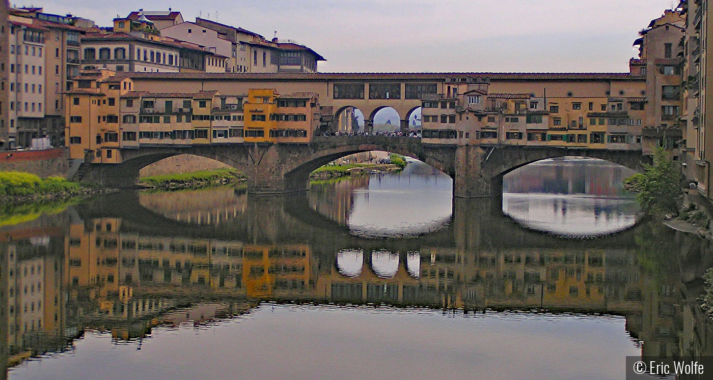 Reflections at Ponte Vecchio by Eric Wolfe