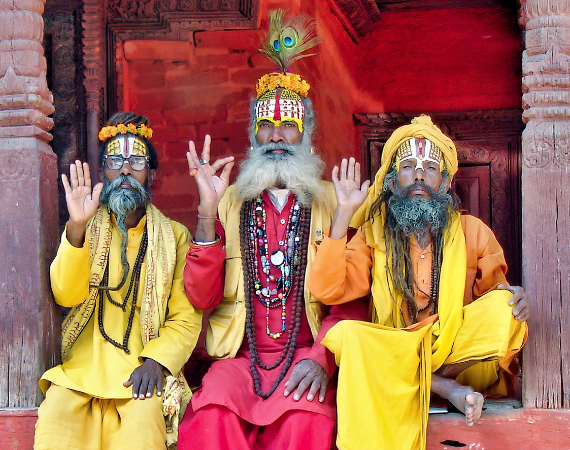 Sadhus - Holy persons in Hinduism, Kathmandu, Nepal by Susan Case