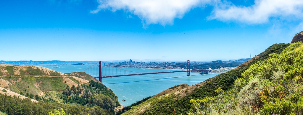 San Francisco and Golden Gate Bridge Panorama by Aadarsh Gopalakrishna