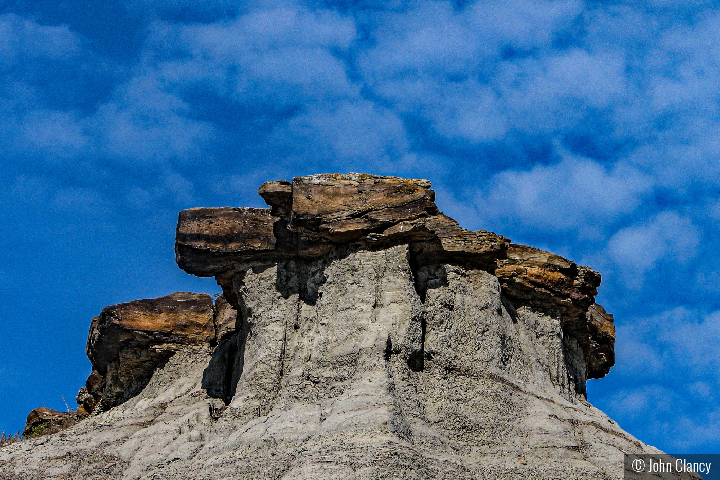 Sculpted rock and sandstone formation, Calgary, Alberta, Canada by John Clancy