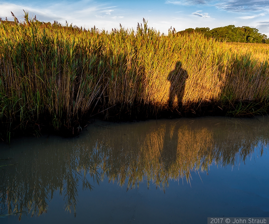 Shadow of an Old Man with Reflection by John Straub