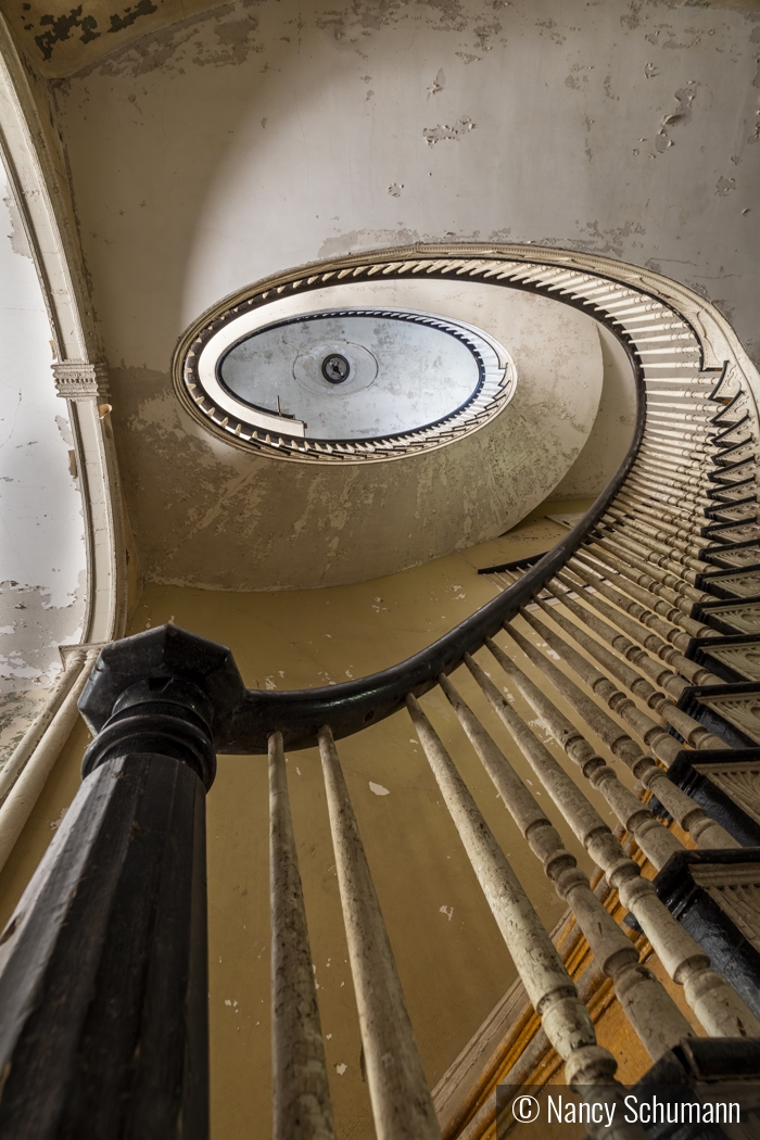 Staircase at the Oliver Bronson house by Nancy Schumann