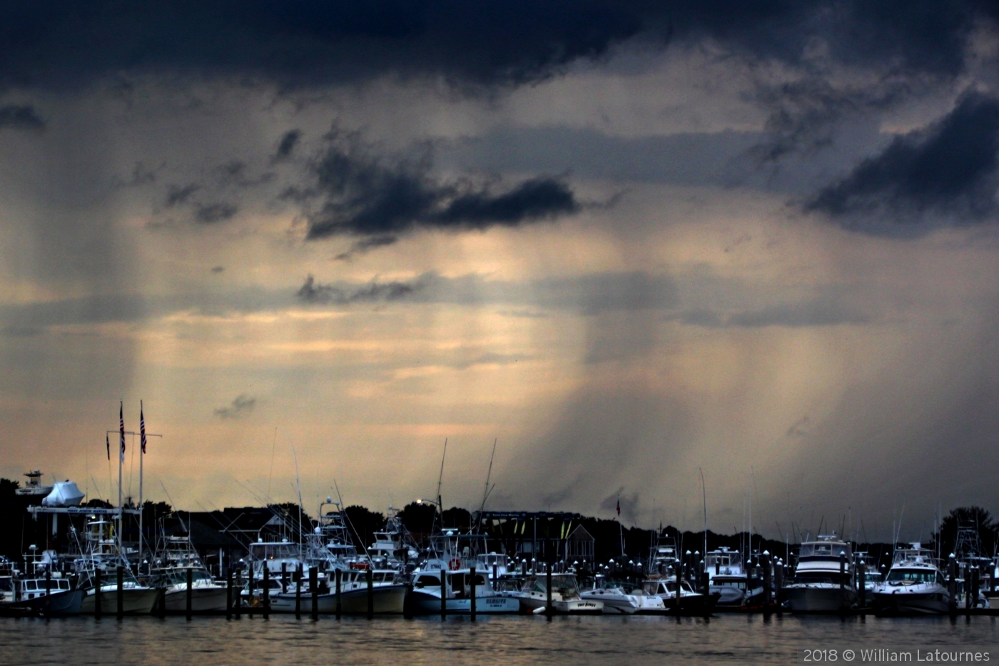 Storm Clouds Over The Harbor by William Latournes