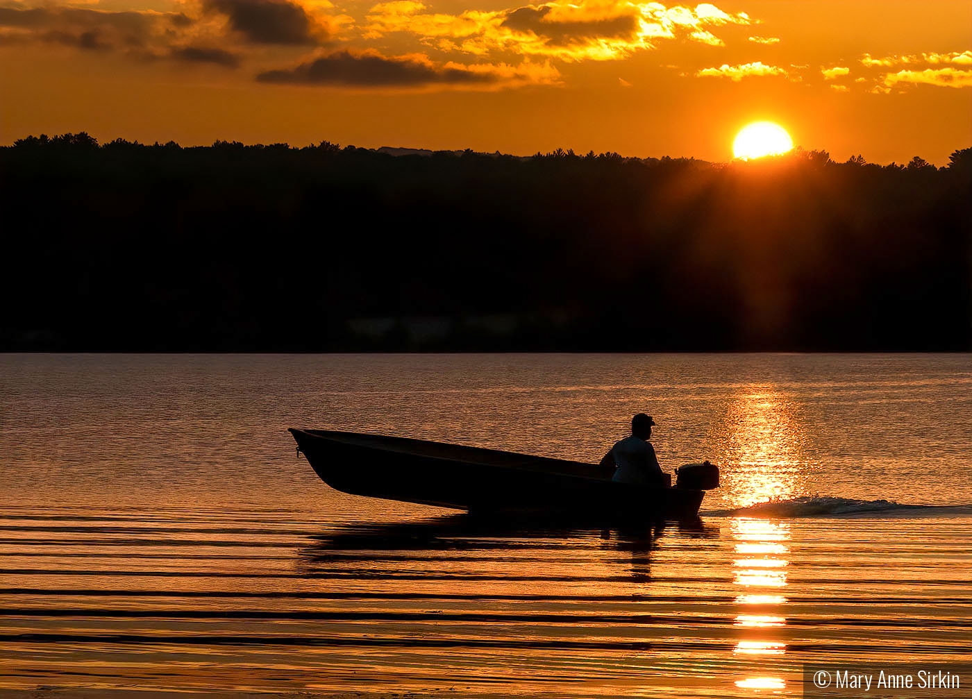 Sunset Boater by Mary Anne Sirkin